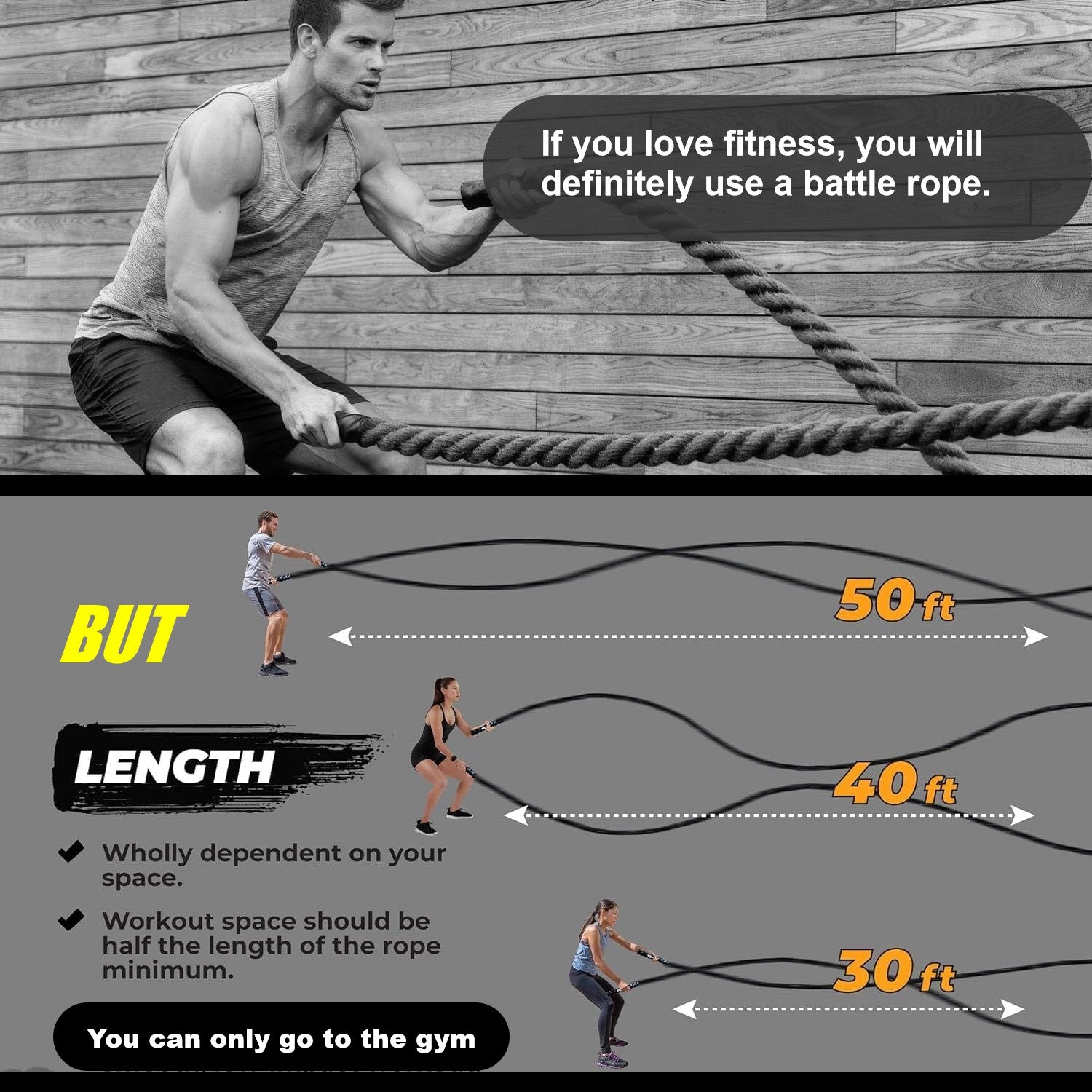 Ropeless Battle Rope for Dynamic Indoor and Outdoor Workouts