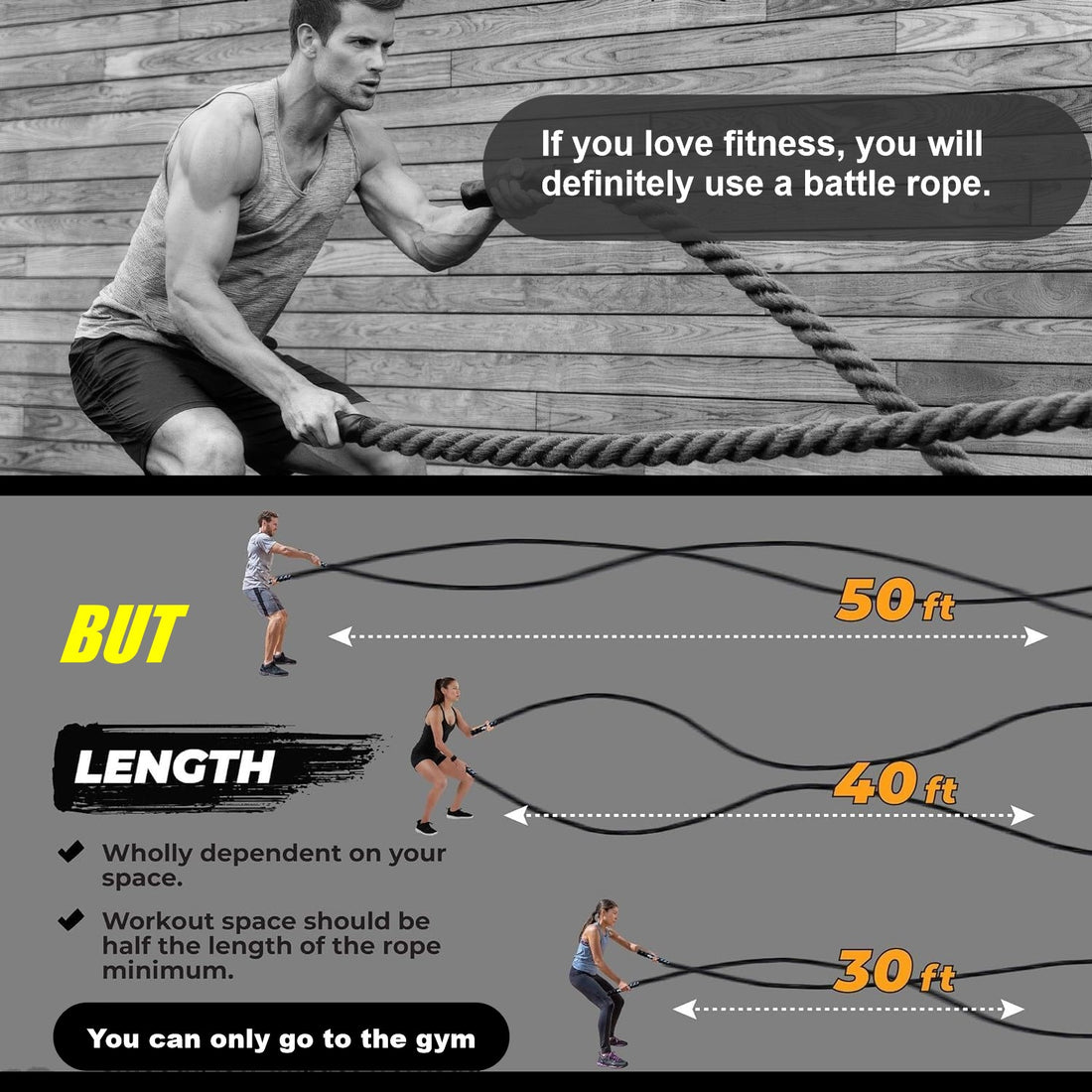 Ropeless Battle Rope for Dynamic Indoor and Outdoor Workouts