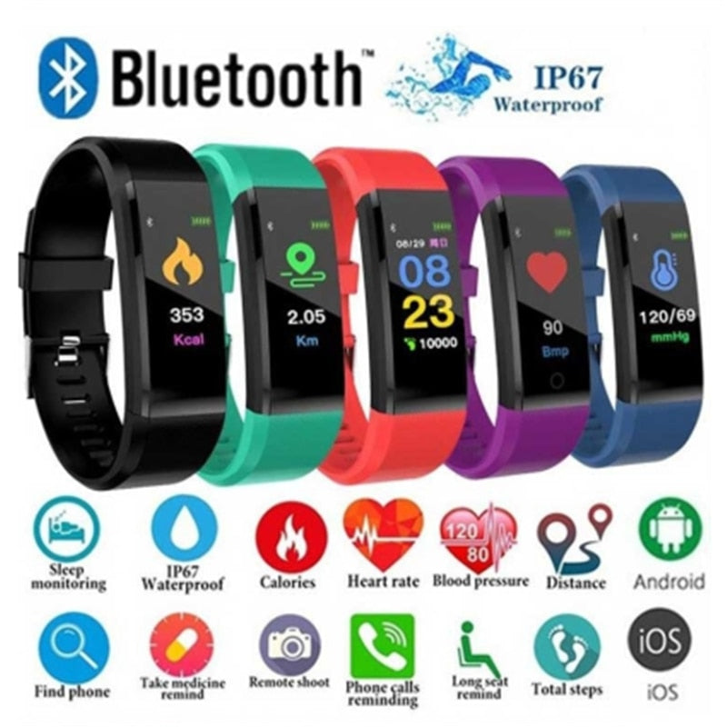 Screen Smart Wristband Heart Rate Monitor