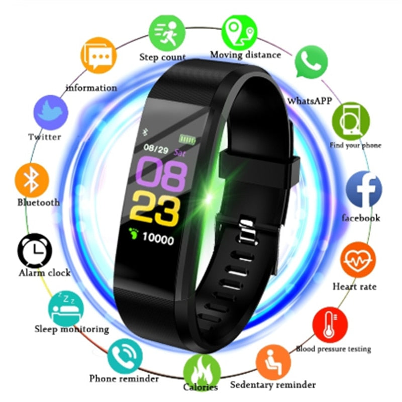 Screen Smart Wristband Heart Rate Monitor
