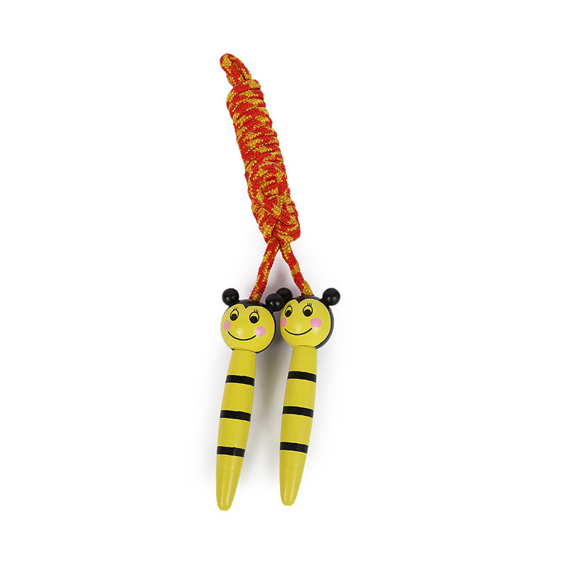 Cartoon Wooden Handle Children's Jumping Rope