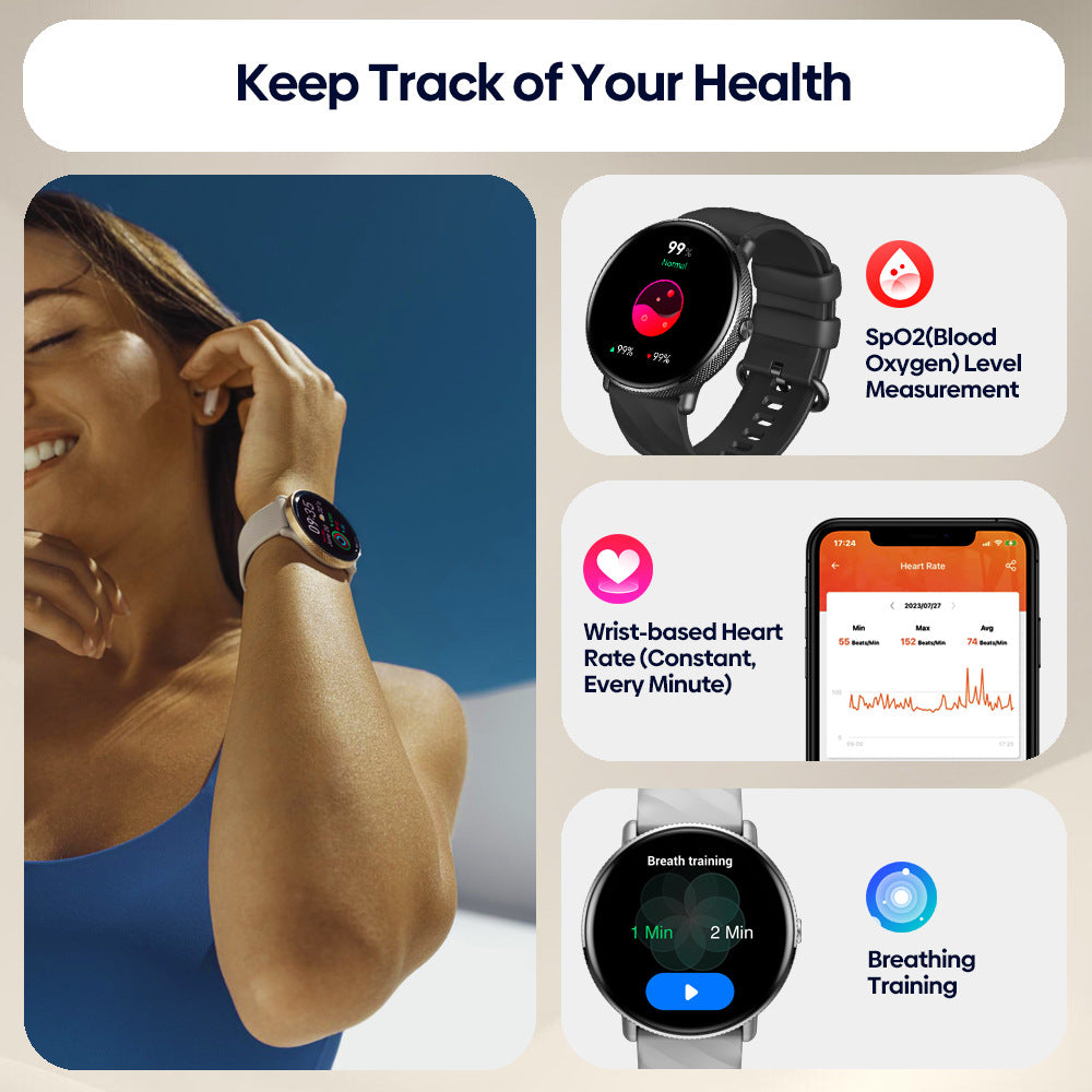 Stainless Steel Women's Smart Watch