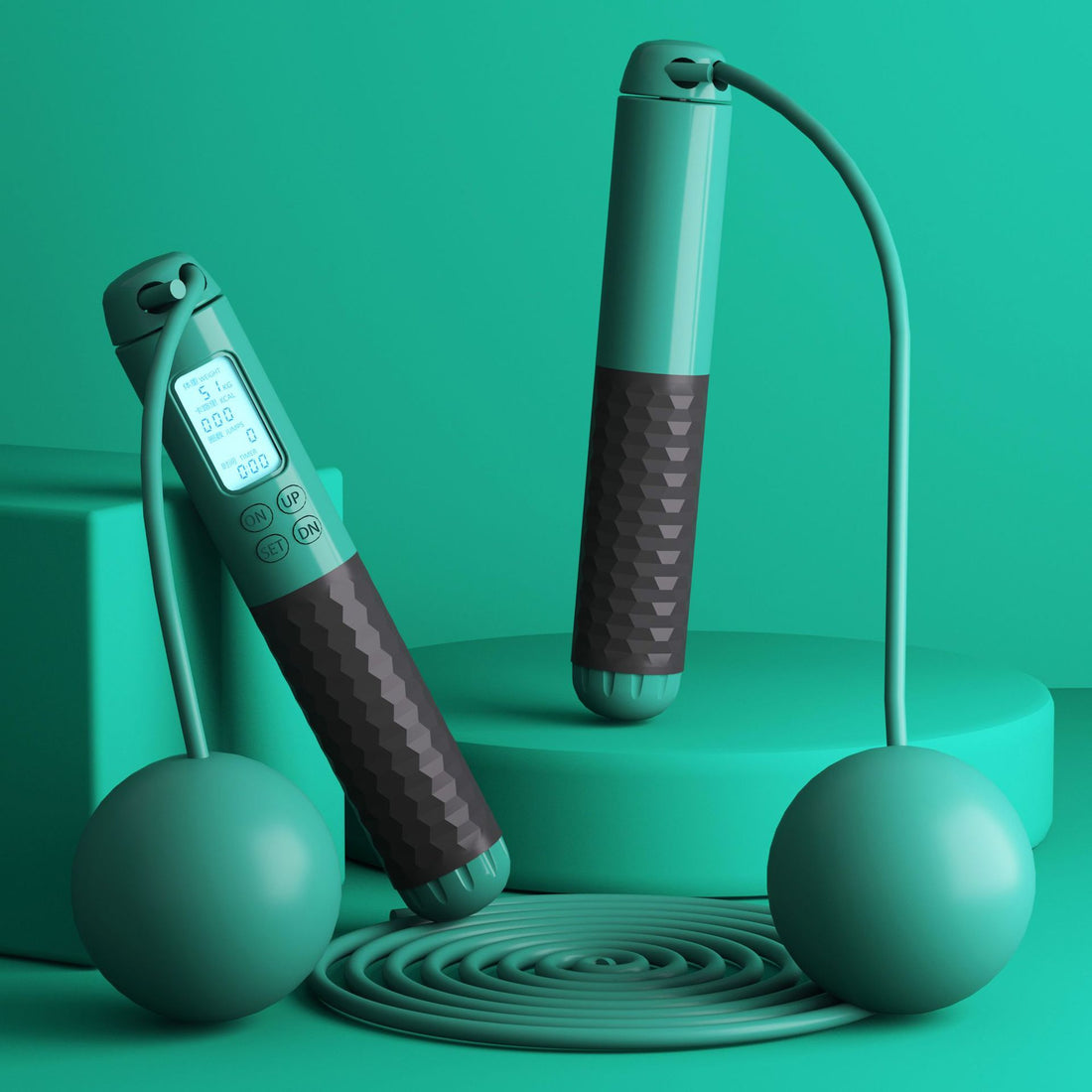 Fitness Exercise Counting Jumping Rope