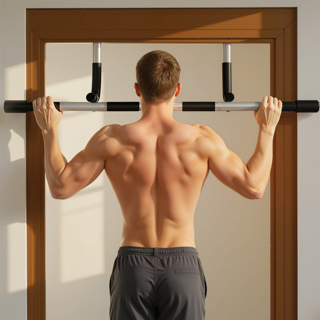 Doorway Pull Up Bar for Home Gym - Easy Setup, No Drilling