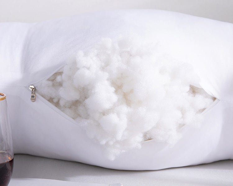 Solid Color Cotton And Linen Pillow Cylindrical Lumbar Support Pillow