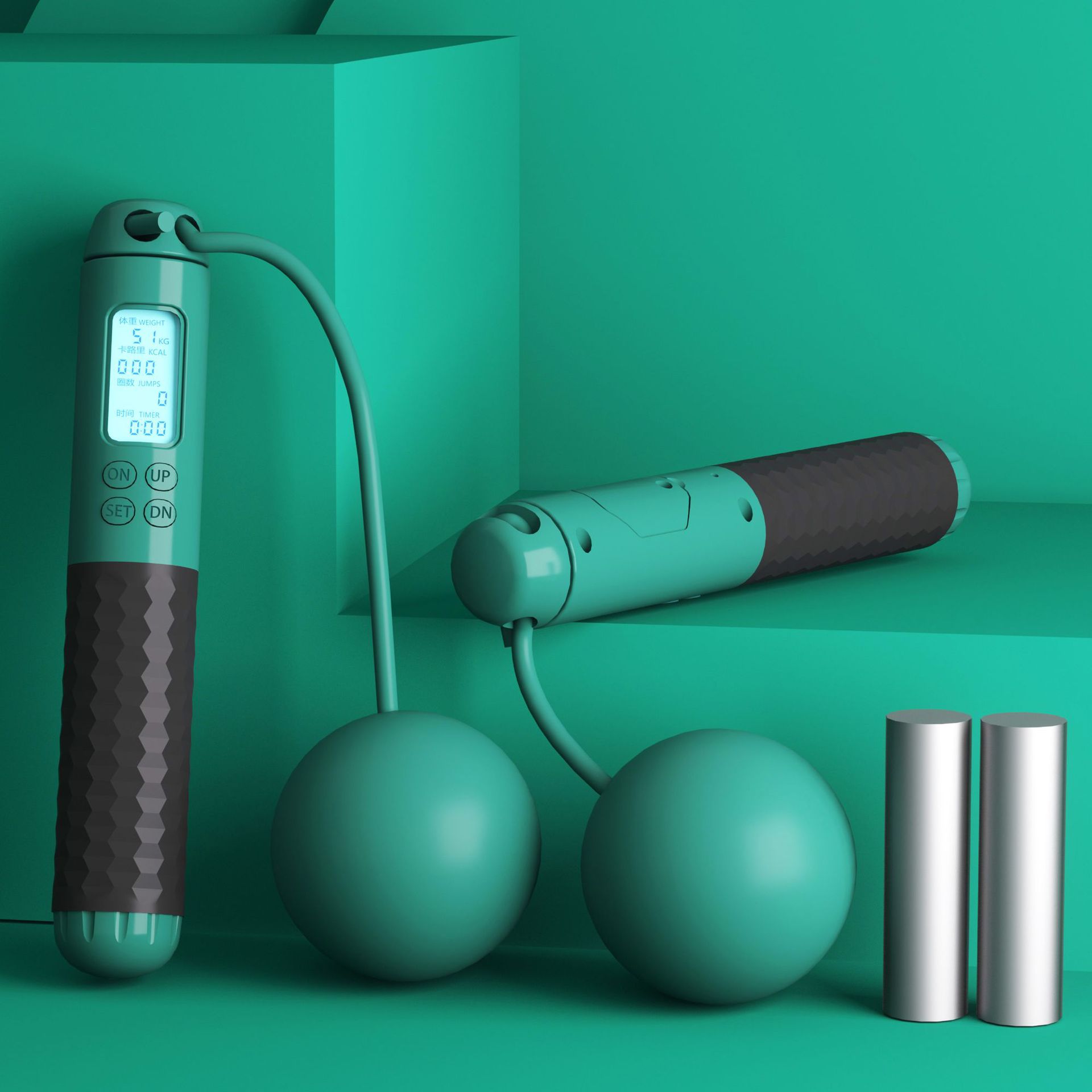 Fitness Exercise Counting Jumping Rope