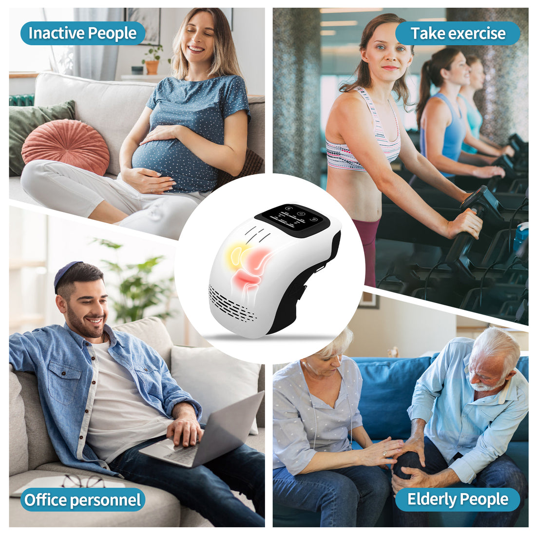 Rechargeable Infrared Knee Massager for Pain Relief