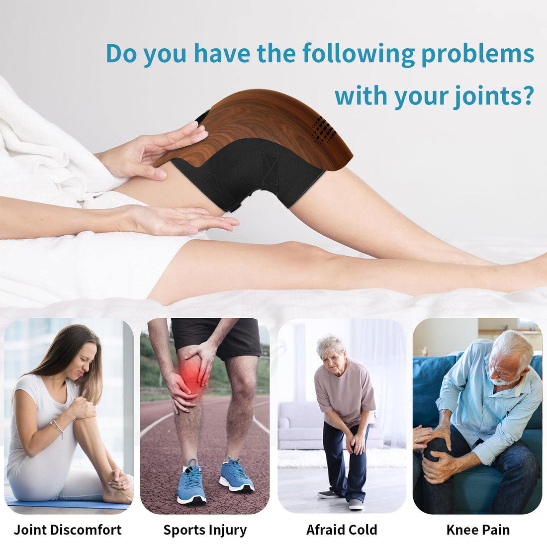 Rechargeable Infrared Knee Massager for Pain Relief