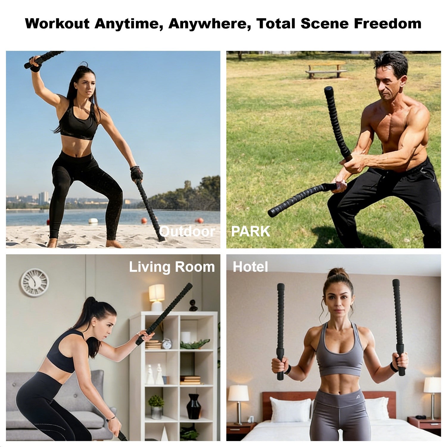 Ropeless Battle Rope for Dynamic Indoor and Outdoor Workouts