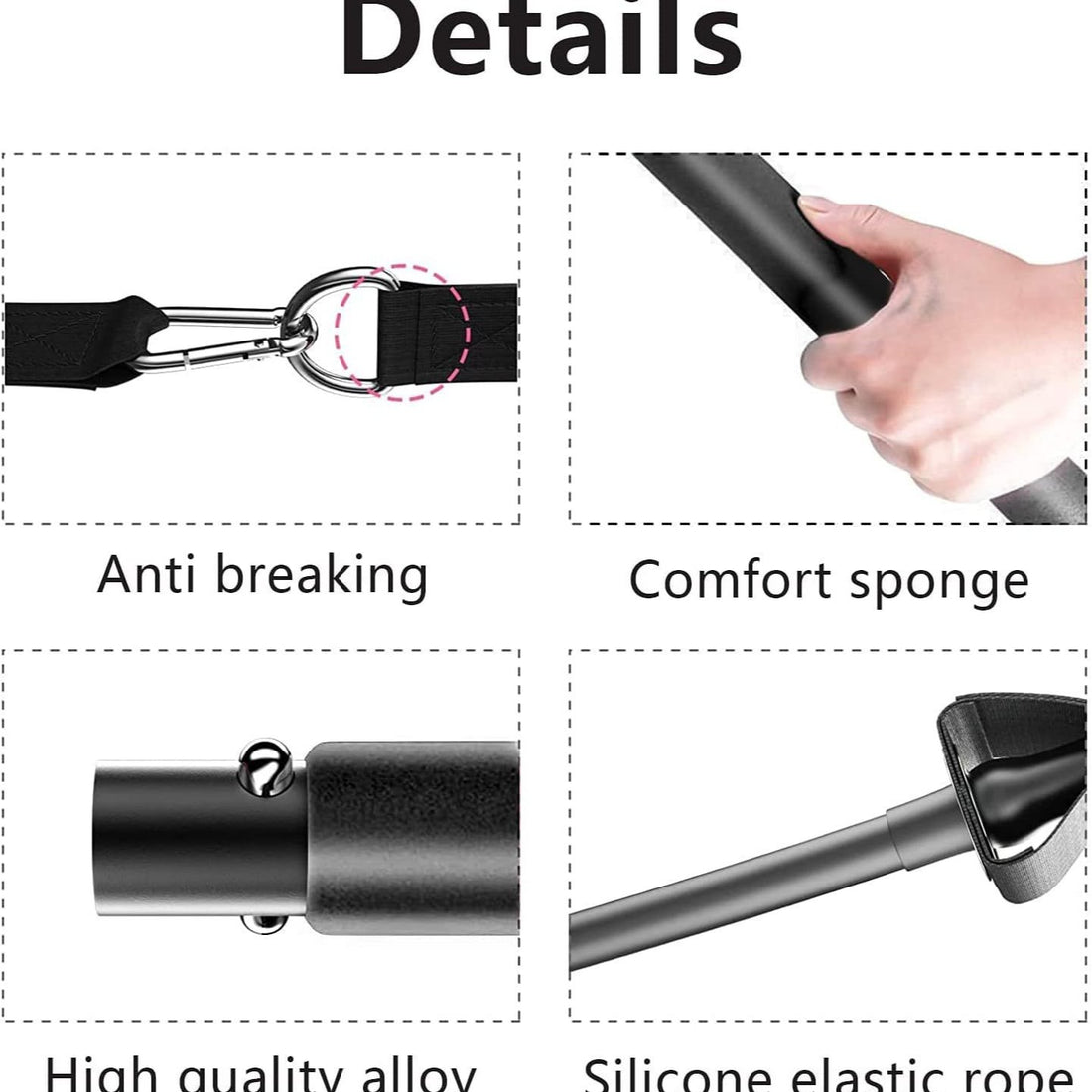 Pilates Bar Set with Resistance Bands for Home Workouts