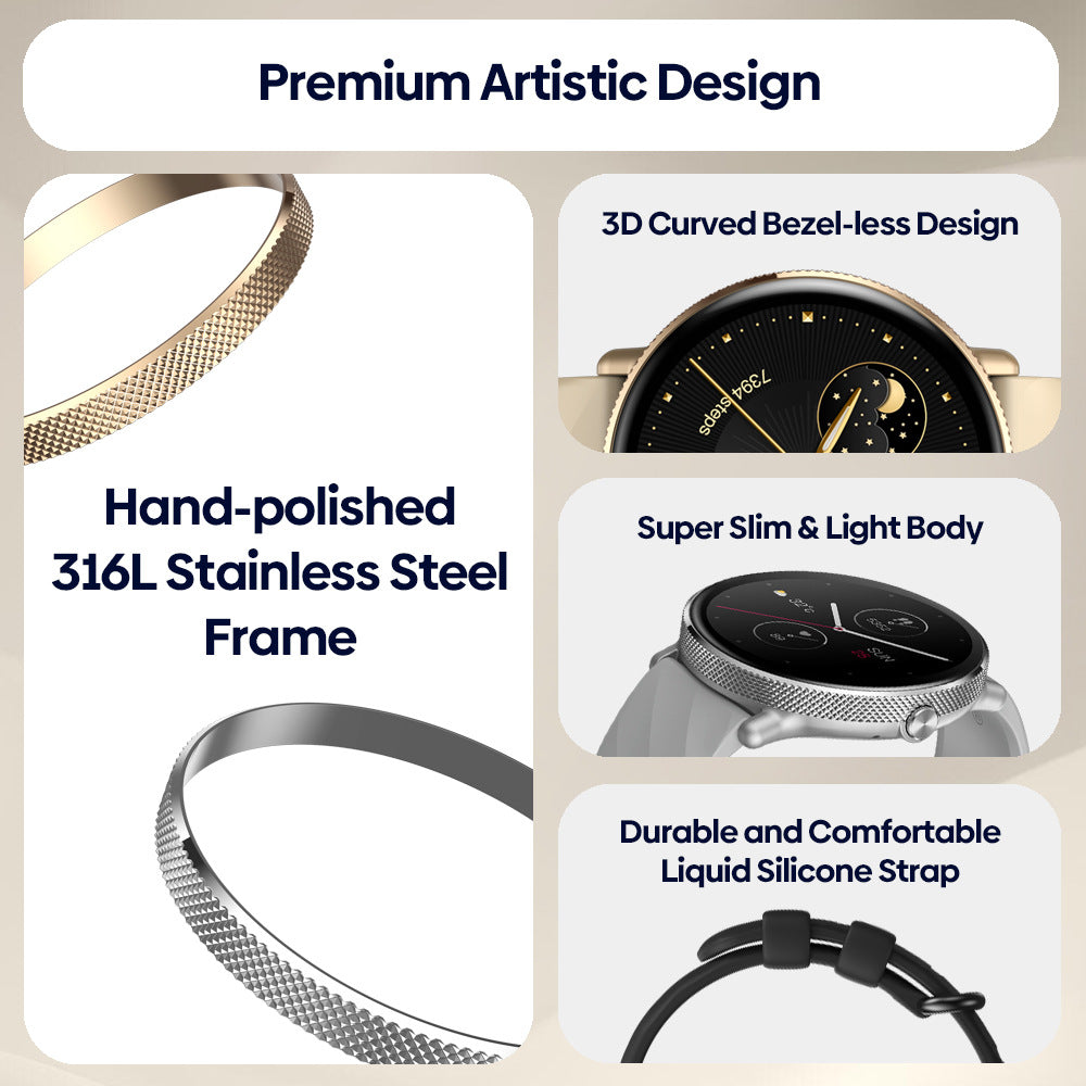 Stainless Steel Women's Smart Watch