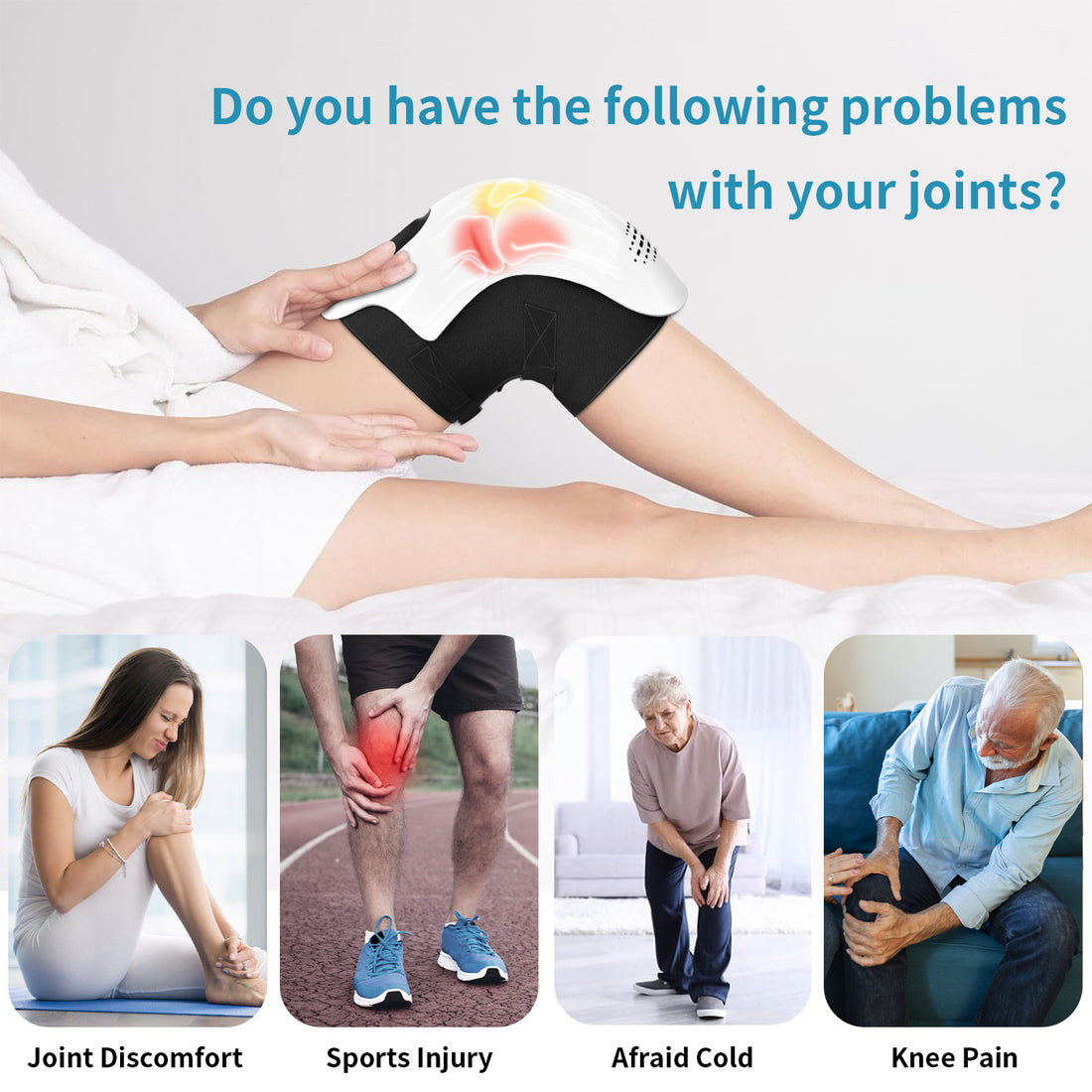 Rechargeable Infrared Knee Massager for Pain Relief