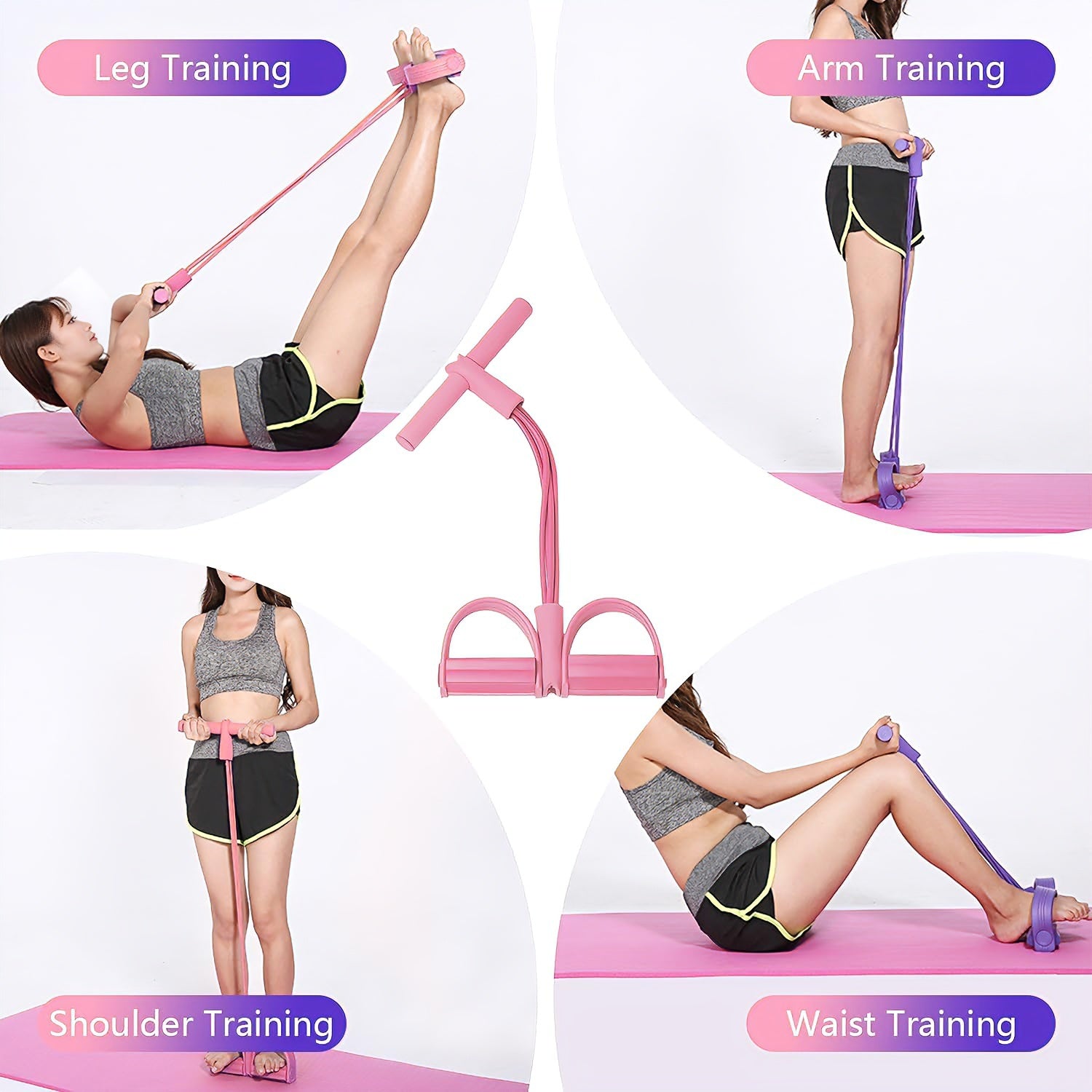 6-Tube Resistance Bands for Comprehensive Full-Body Training