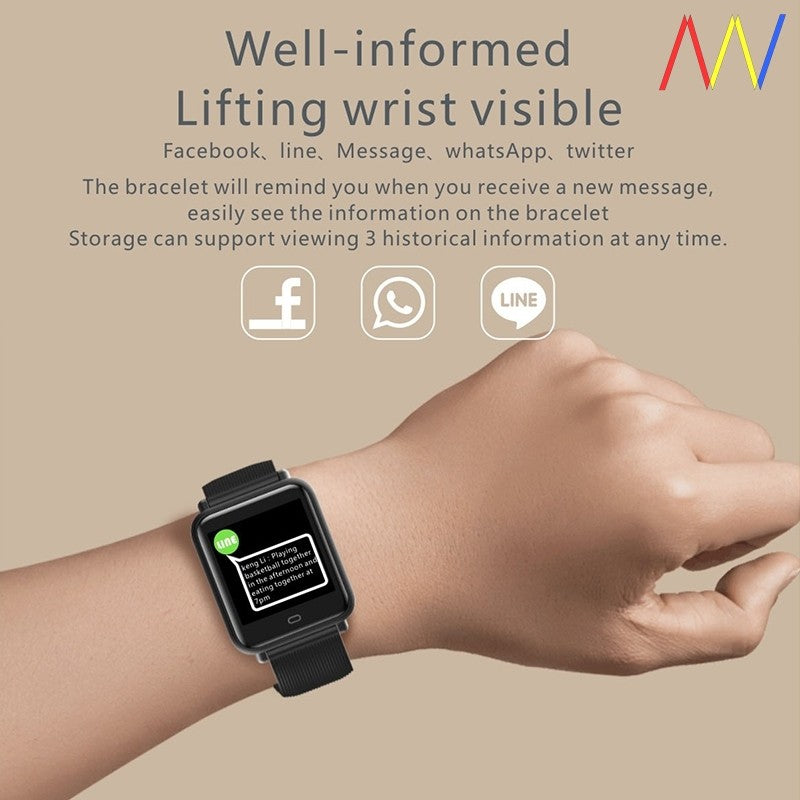 Q9 Smart Watch: IP67 Waterproof Fitness Tracker with Heart Rate Monitor